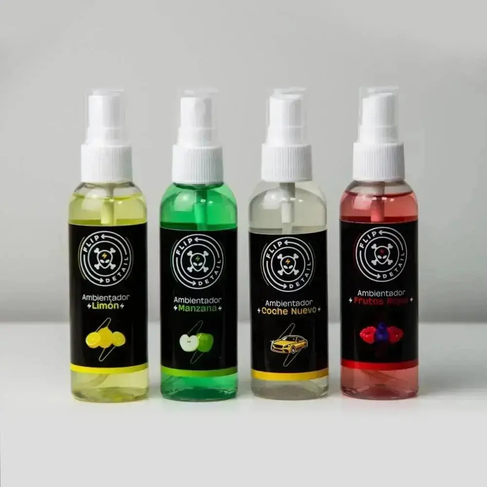 Pack Ambientadores Flip - Coche Nuevo | Frutos Rojos | Manzana | Limón 75ml